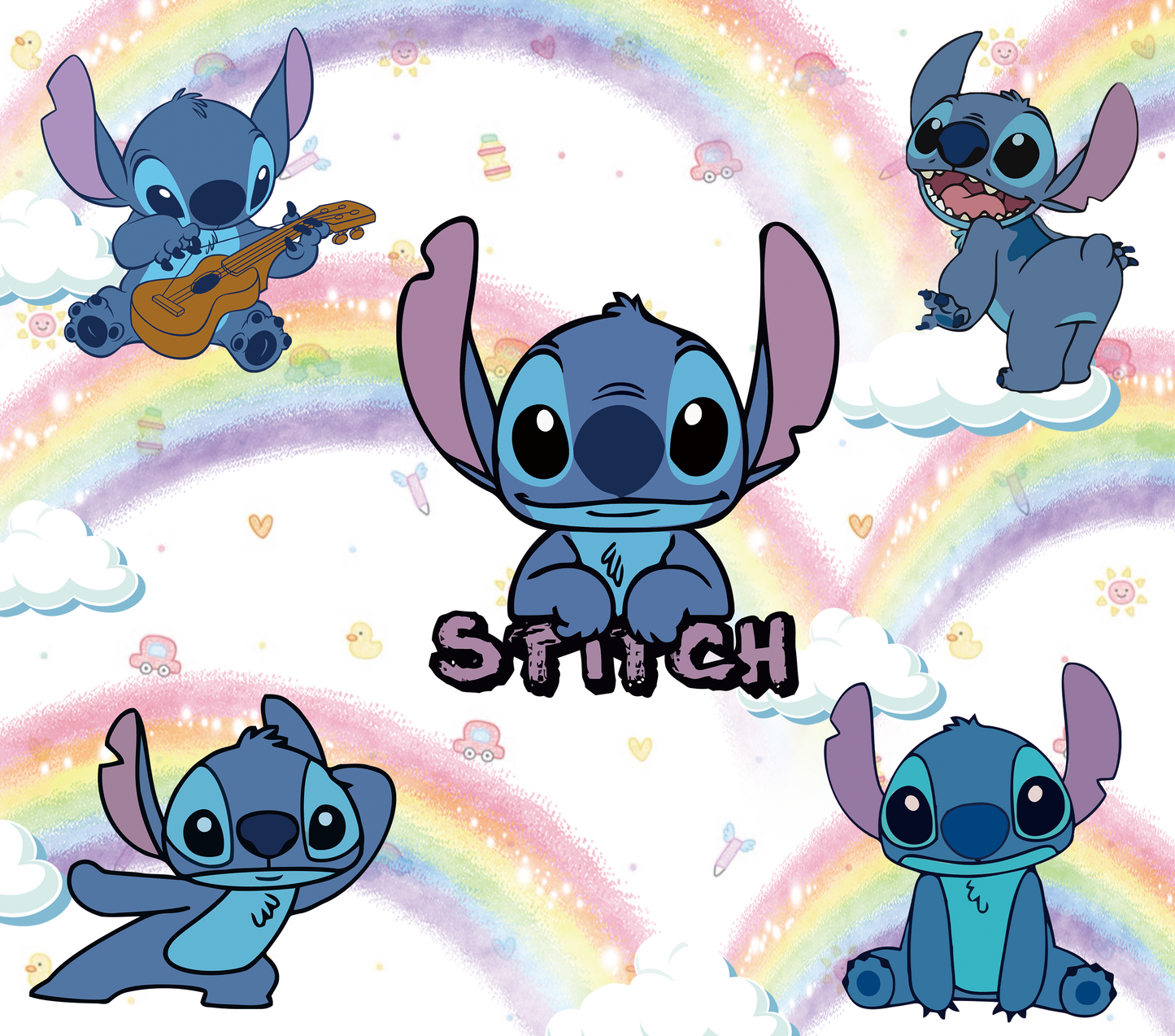 306 Cute Stitch Rainbow Fun with Tumbler