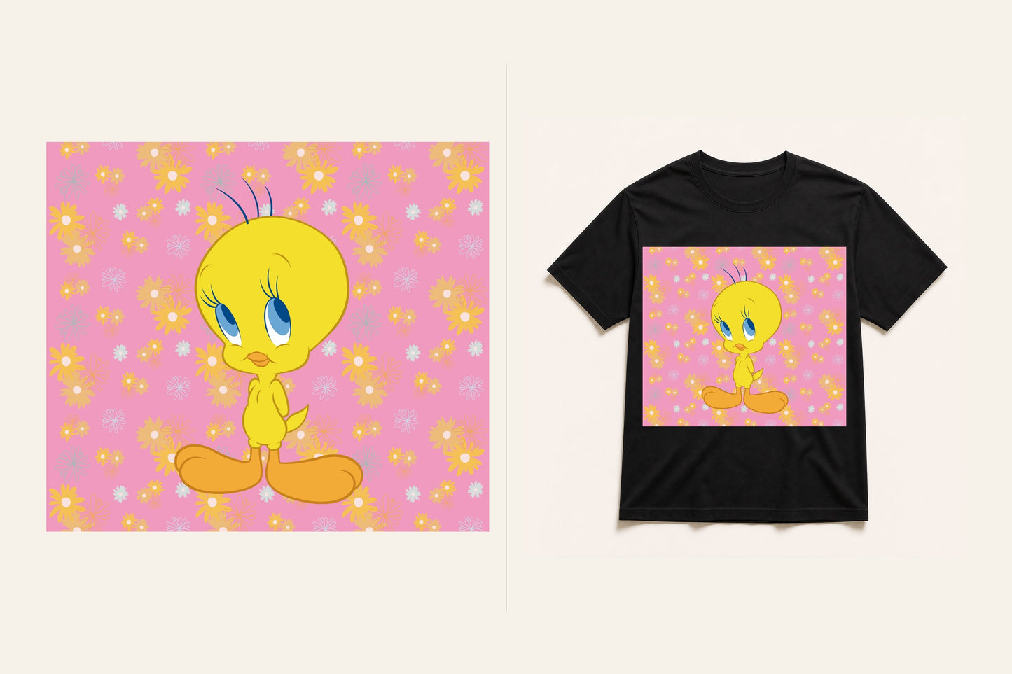 Tweety Bird graphic T-shirt artwork