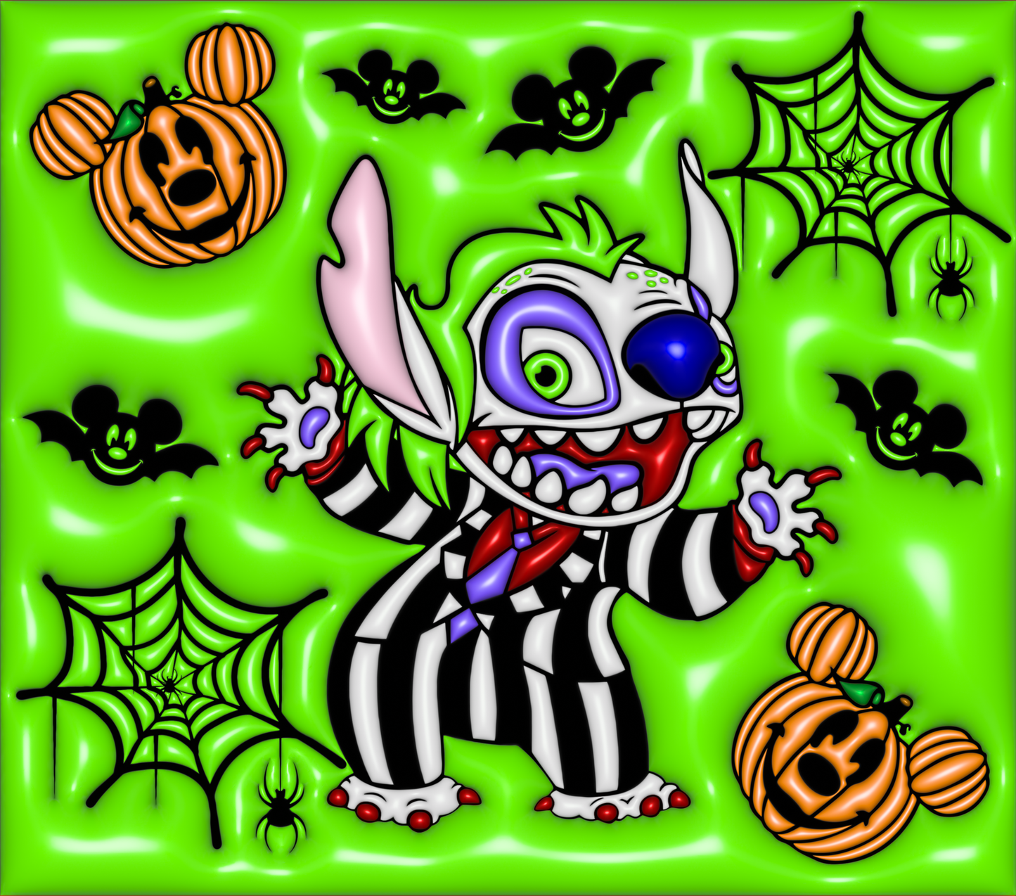 Halloween Stitch Madness Graphic T-Shirt artwork