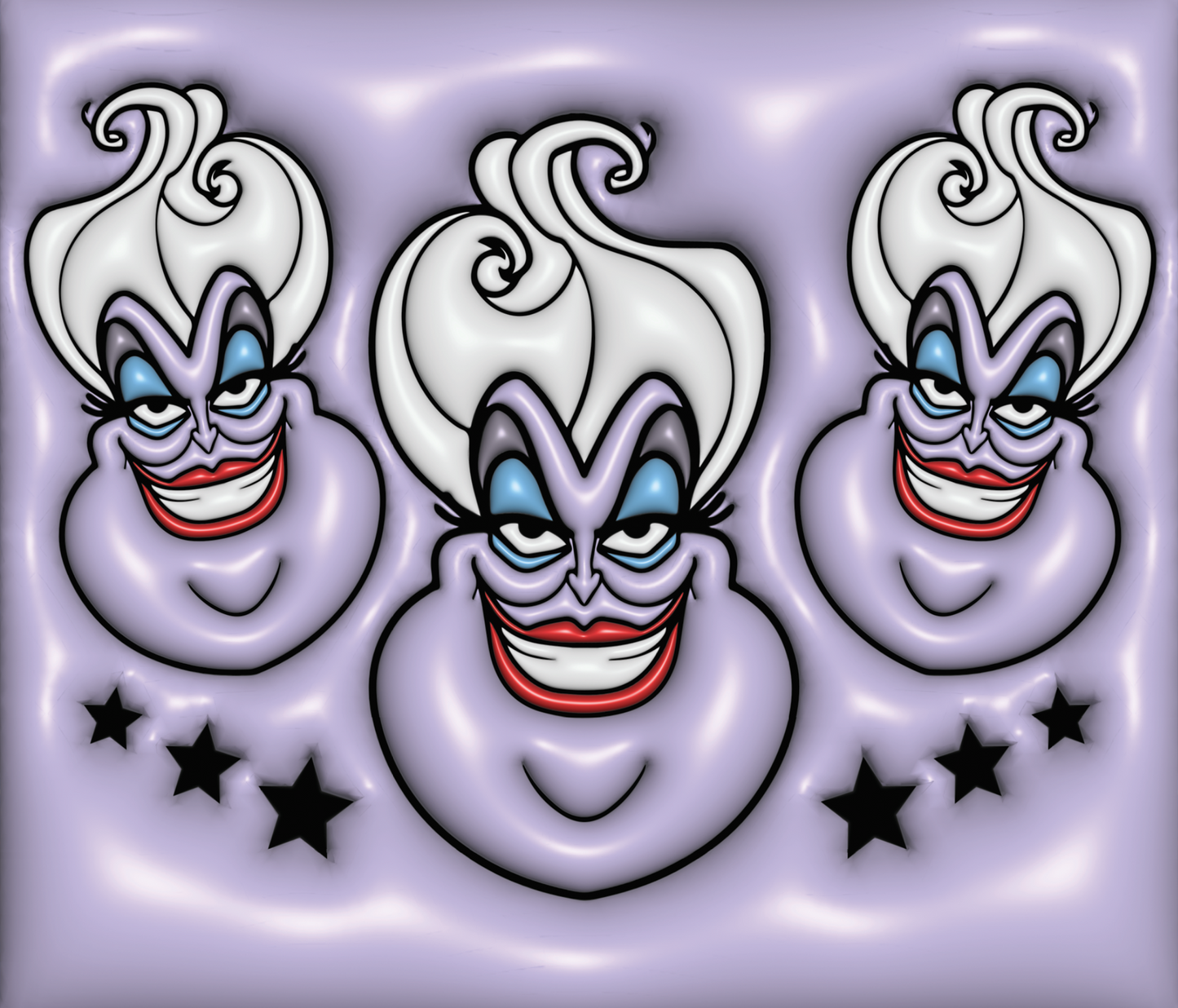 Mystical Sea Witch Trio with Bold Expressions Graphic T-Shirt artwork