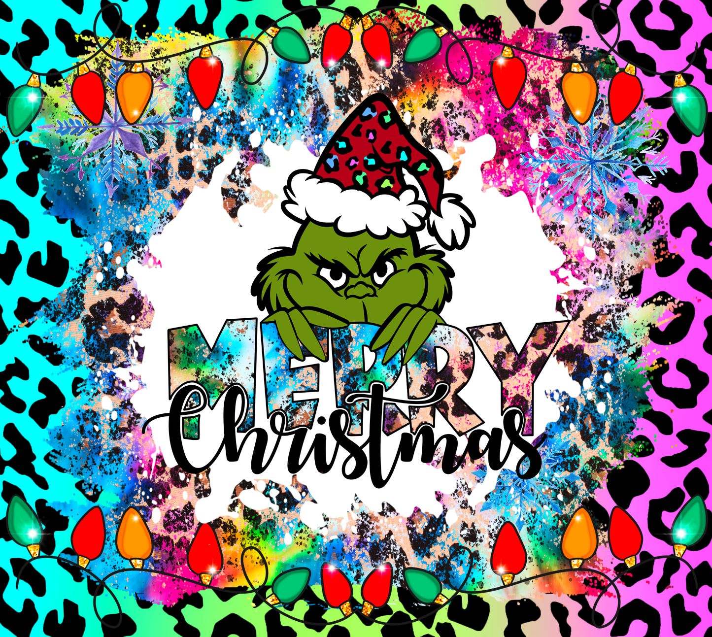 The Grinch's Festive Greeting Graphic T-Shirt artwork