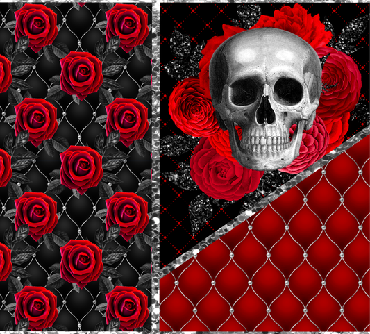 280 Skull Rose with Tumbler