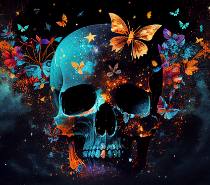 285 Ethereal Skull Art with Tumbler