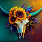 290 Rustic Sunlit Skull with Tumbler