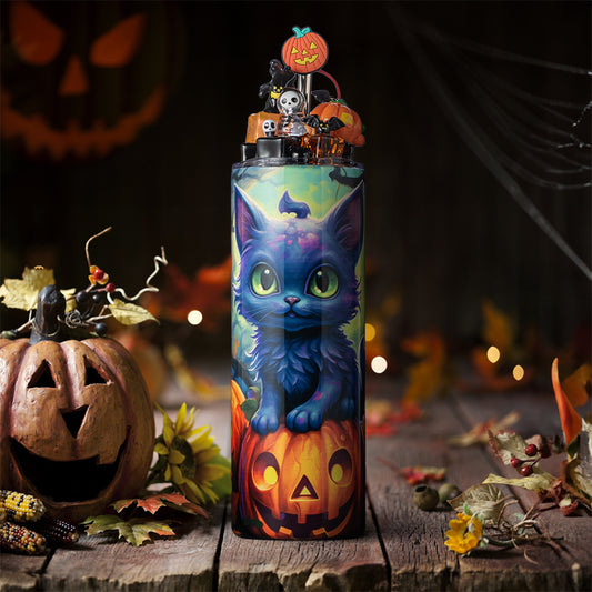 Halloween Black Cat Tumbler Set