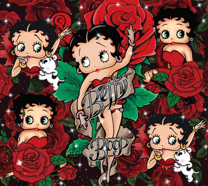 327 Betty Boop and Roses with Tumbler