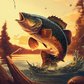329 Leaping Bass at Sunset with Tumbler