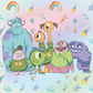378 Rainbow Monster Friends with Tumbler