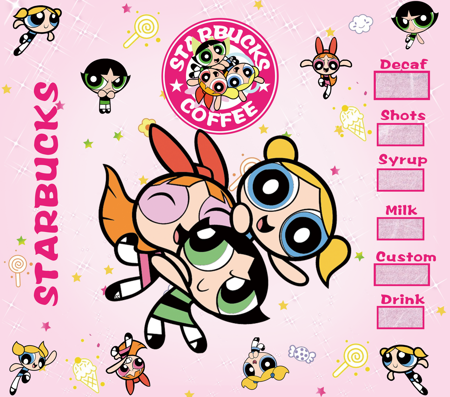 384 Powerpuff Girls Starbucks Collab with Tumbler