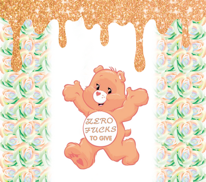 391 Care Bears ZERO FxxKS TO GIVE with Tumbler