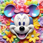 395 Floral Minnie Mouse with Tumbler