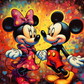 436 Mickey and Minnie in Colors with Tumbler
