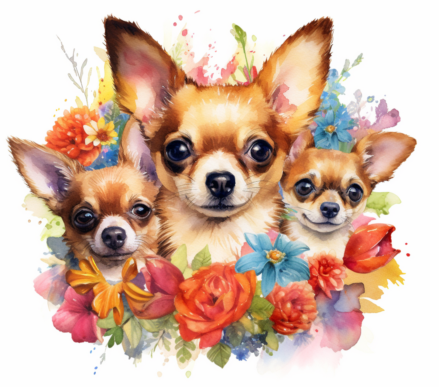 442 Chihuahua Trio with Tumbler