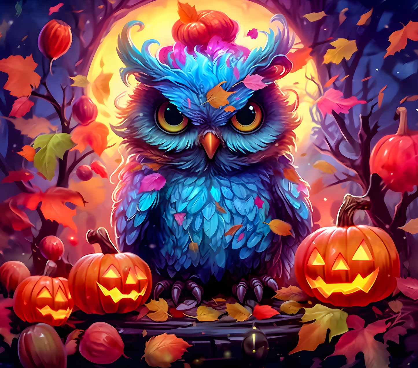 568 Halloween's Midnight Owl with Tumbler