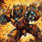 612 Unstoppable Force: Dynamic Mecha Warrior with Tumbler