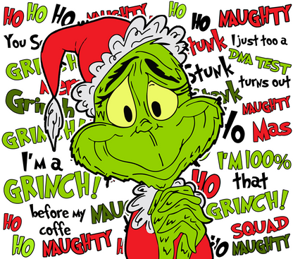 619  Grinch's Naughty Christmas Mood with Tumbler