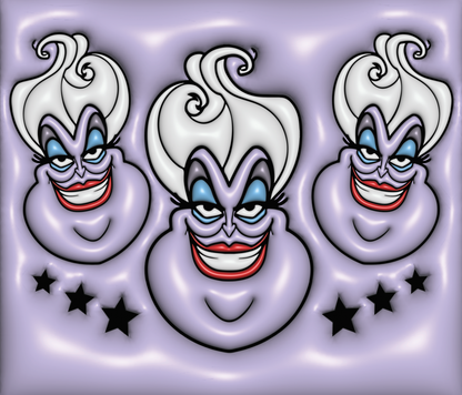 651 Mystical Sea Witch Trio with Bold Expressions with Tumbler