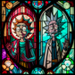 668 Stained Glass Art: Iconic Sci-Fi Duo Design with Tumbler