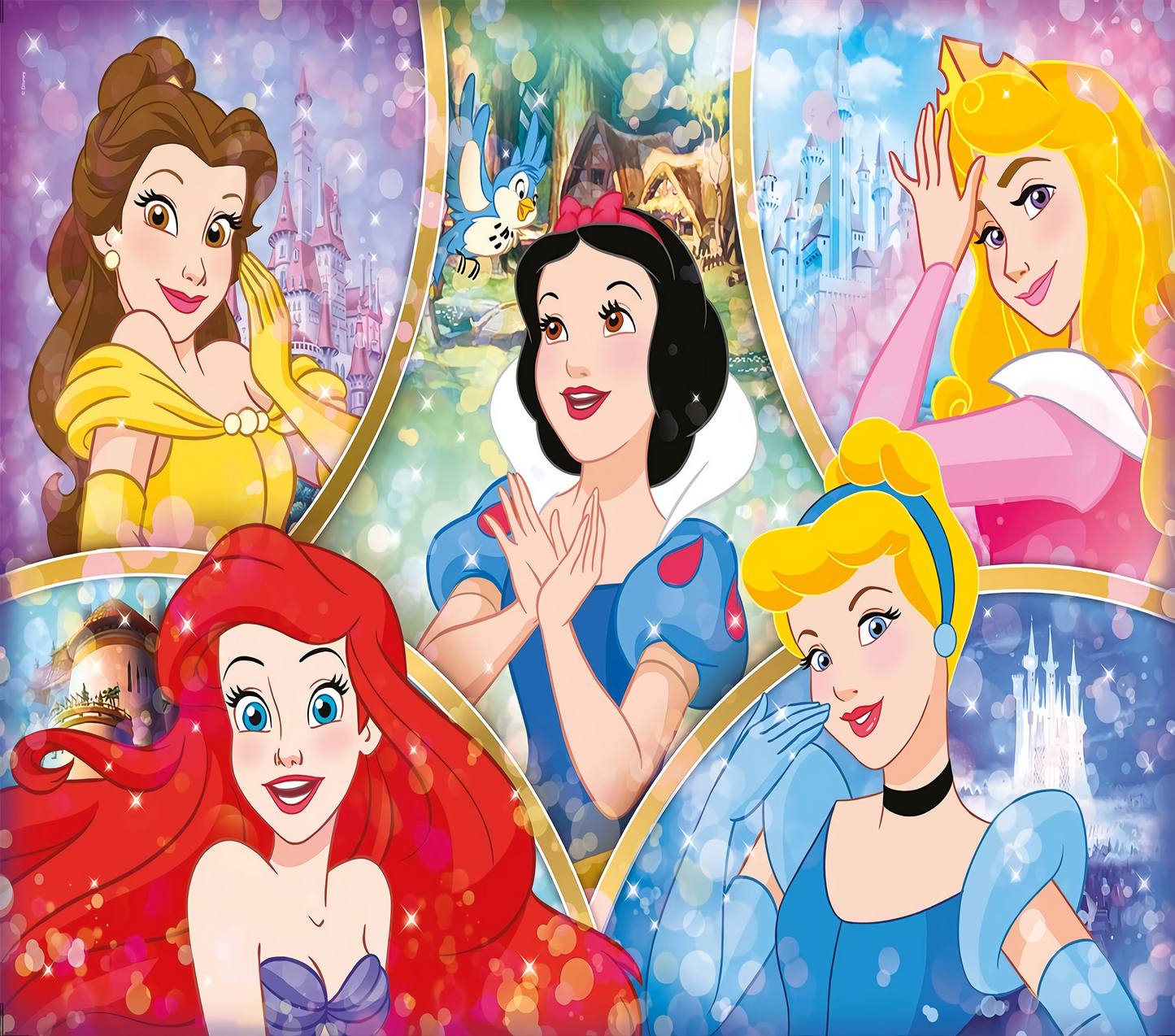 684 Dreamy Disney Princess Puzzle Poster with Tumbler