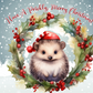 705 A Prickly Christmas Hedgehog with Tumbler