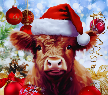 706 The Highland Cow's Christmas Cheer with Tumbler