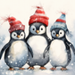 708 Penguins' Winter Fashion with Tumbler