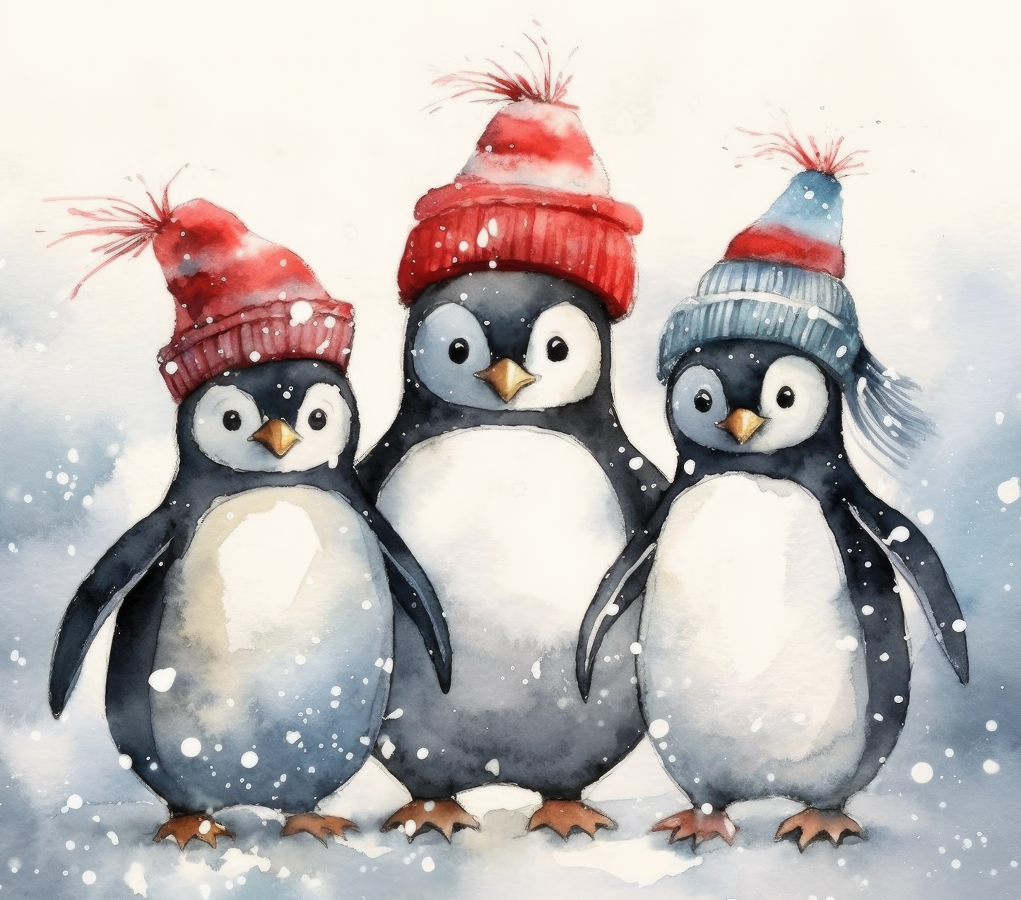 708 Penguins' Winter Fashion with Tumbler