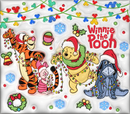 718 Winnie the Pooh and Friends Celebrate Christmas with Tumbler