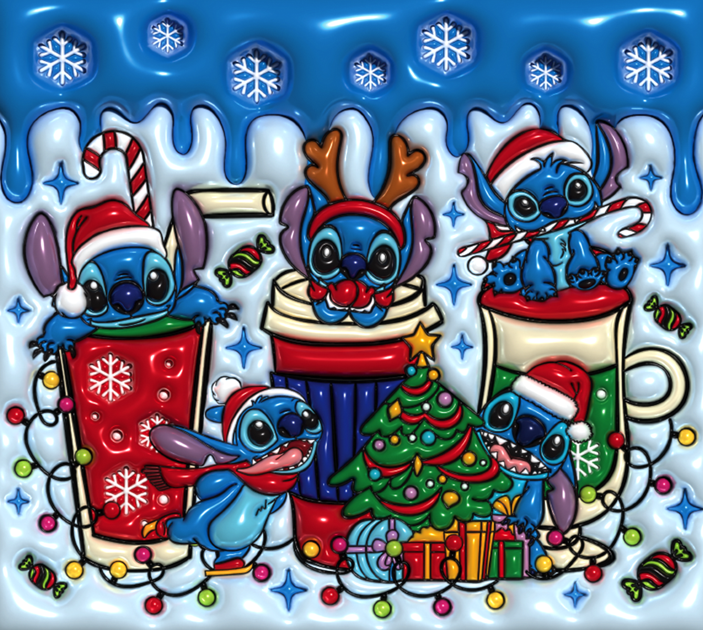 723 Stitch and Friends' Christmas Coffee Party with Tumbler