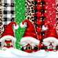 726 Gnome Trio in a Festive Setting with Tumbler