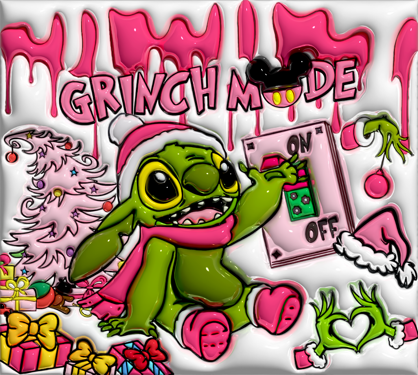 735 Stitch's Grinch Mode with Tumbler