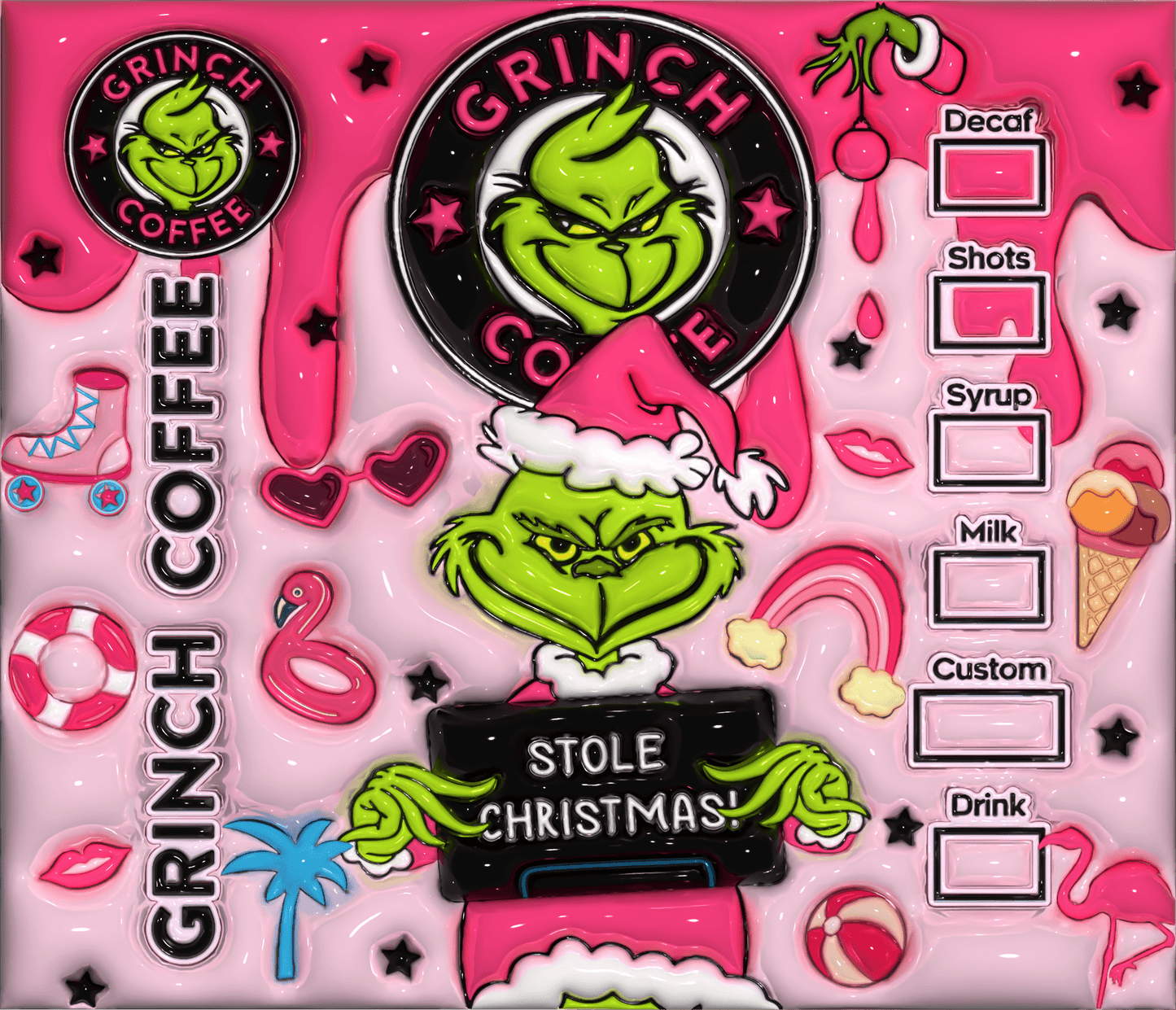 737 The Grinch's Coffee Shop Heist with Tumbler