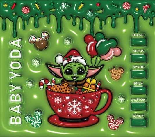 749 Baby Yoda's Christmas Cup with Tumbler