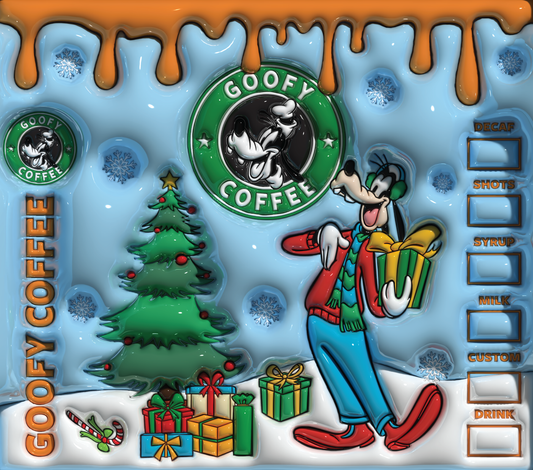 756 Goofy's Christmas Coffee Surprise with Tumbler