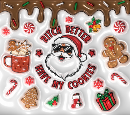 758 Santa's Bold Cookie Offer with Tumbler