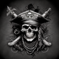 969 Skull Pirate with Tumbler