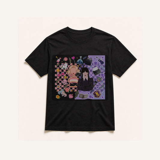 TS0001 black T-shirt mockup Threadless-style product image