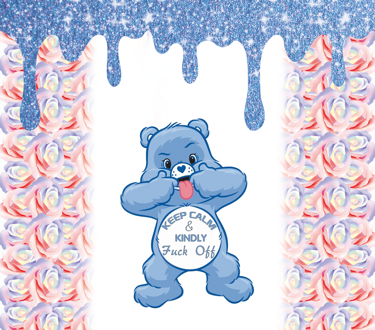 Keep Calm & Kindly Bear Design Graphic T-Shirt artwork