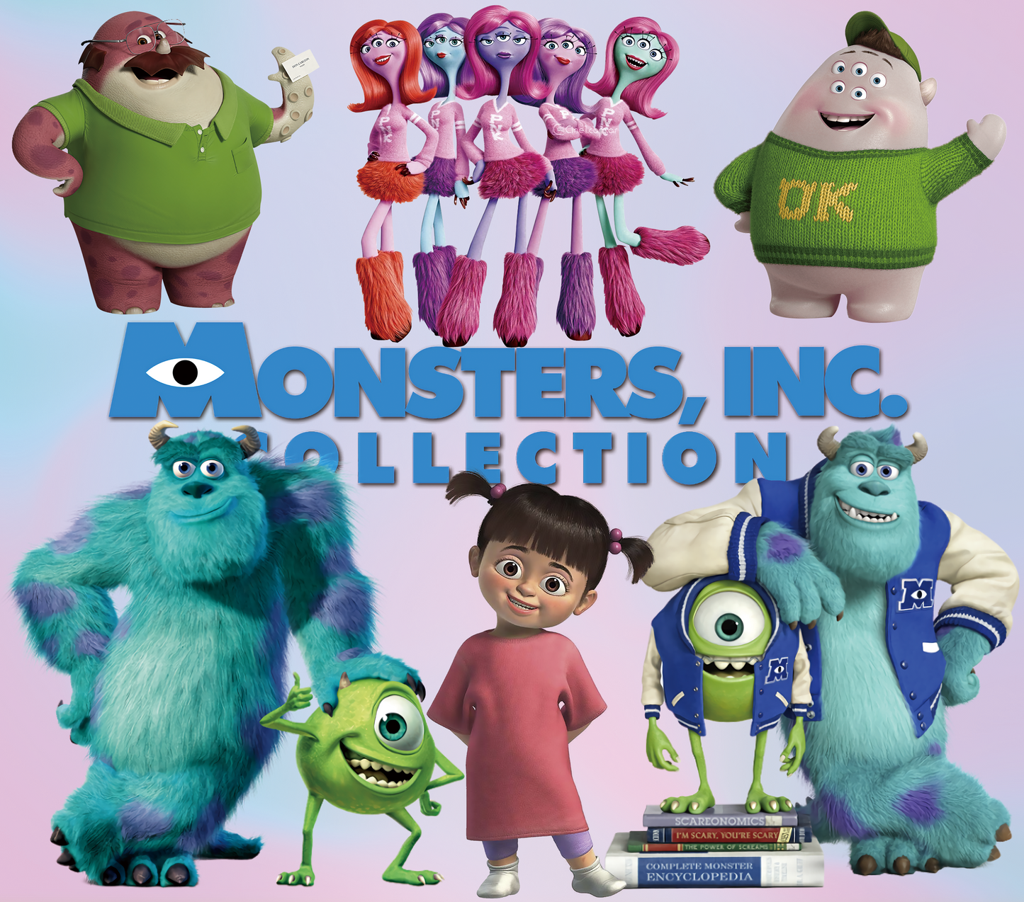 Monsters, Inc. Character Collection Graphic T-Shirt artwork