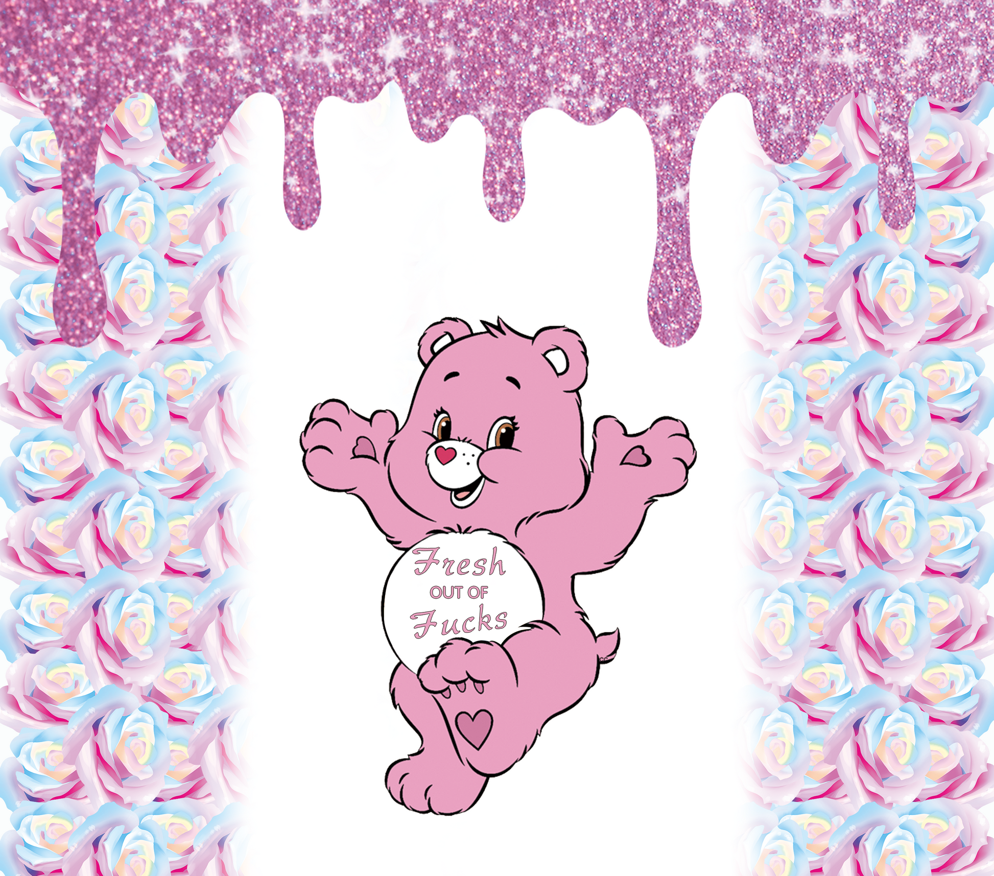 Care Bears Fresh Out of Fxxks Graphic T-Shirt artwork