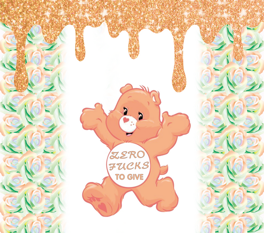 Care Bears ZERO FxxKS TO GIVE Graphic T-Shirt artwork