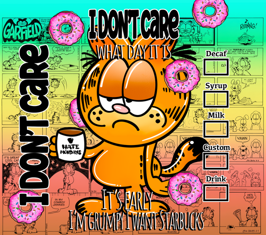 Garfield Orange Mood Graphic T-Shirt artwork
