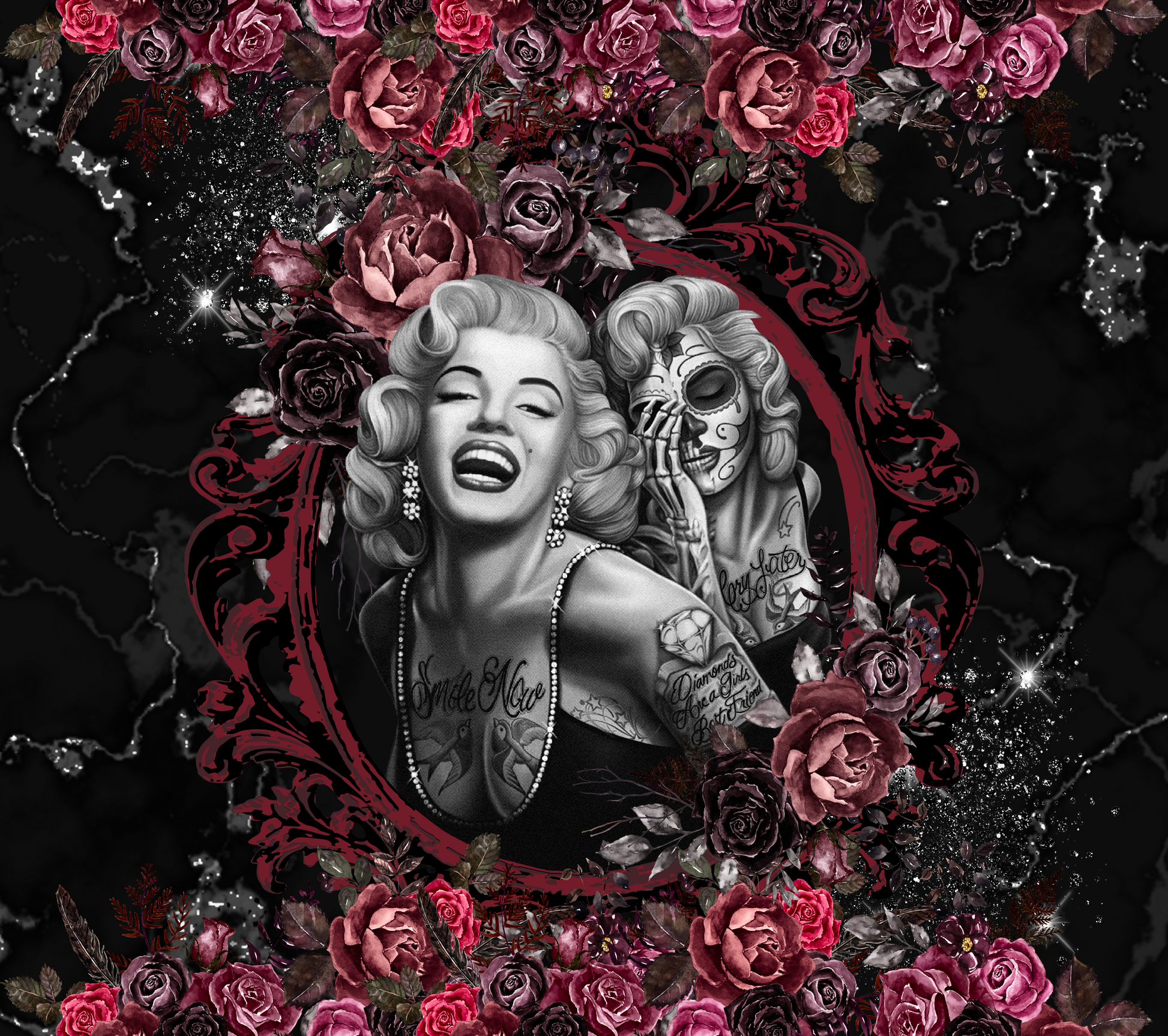 Crimson Monroe Graphic T-Shirt artwork