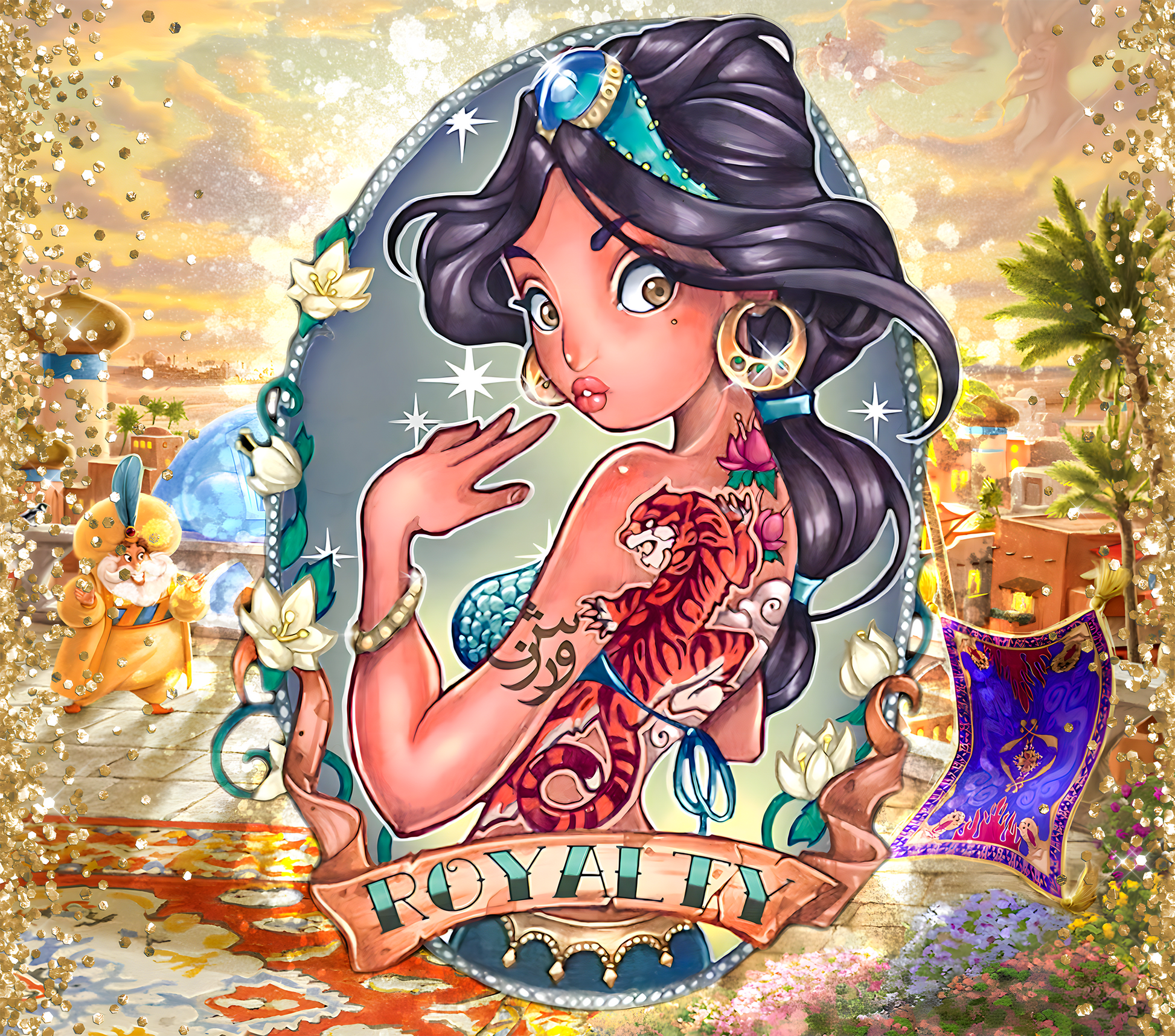 Golden Oasis Graphic T-Shirt artwork