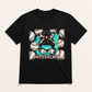 TS0356 optimized black graphic T-shirt product image