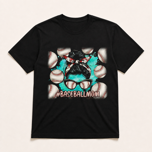 TS0356 optimized black graphic T-shirt product image