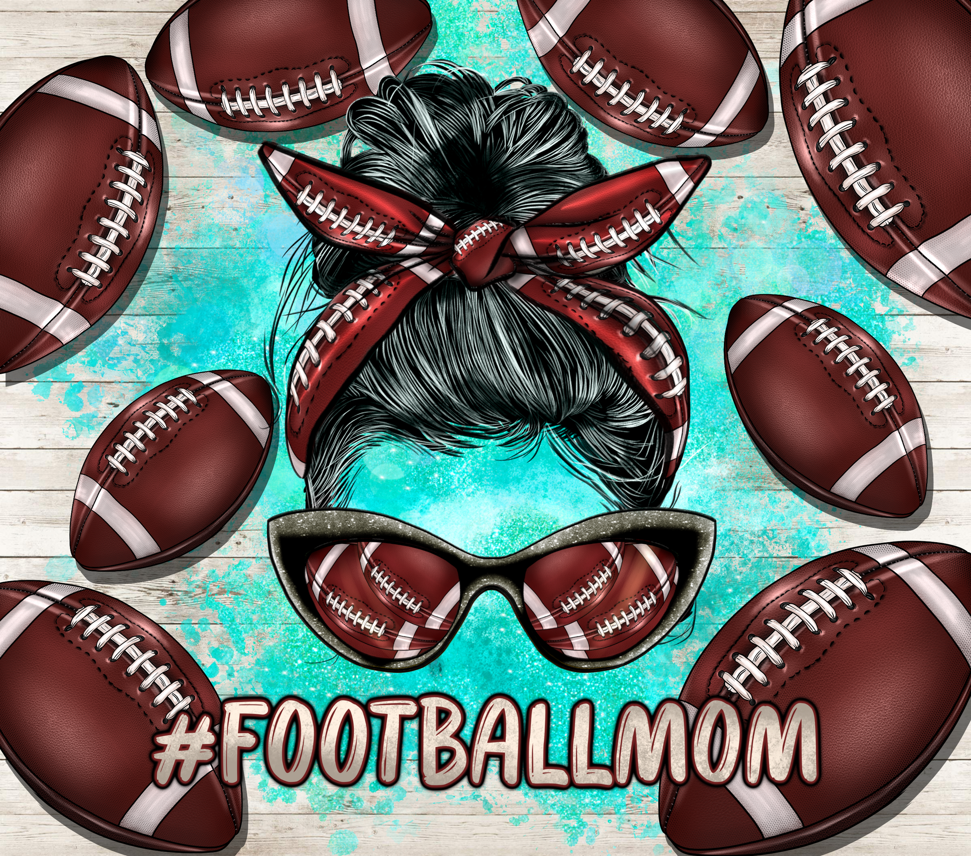 FootballMom Graphic T-Shirt artwork