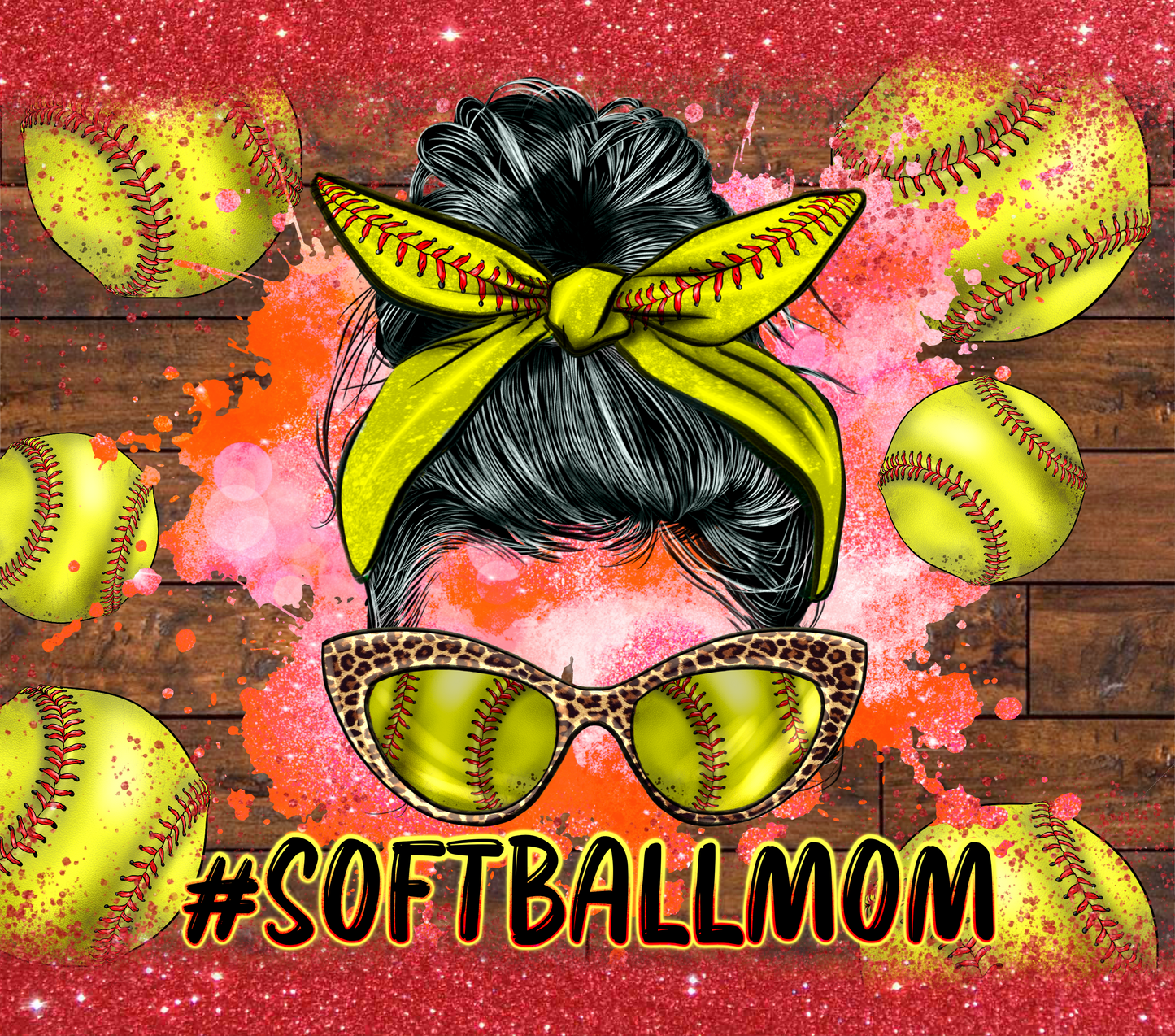 SoftballMom Graphic T-Shirt artwork