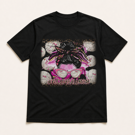TS0361 optimized black graphic T-shirt product image