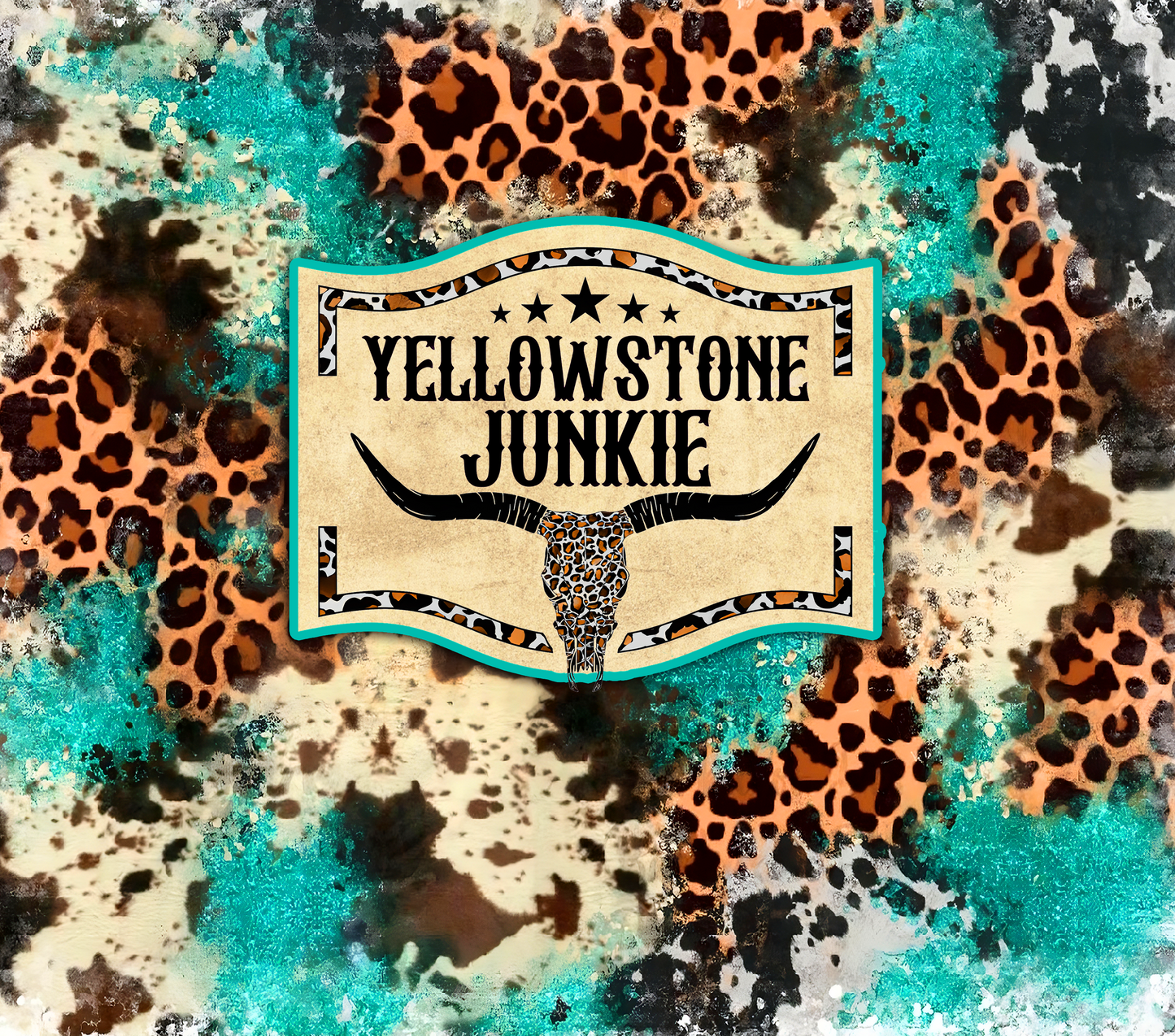 Leopard Trails in the Wild West Graphic T-Shirt artwork